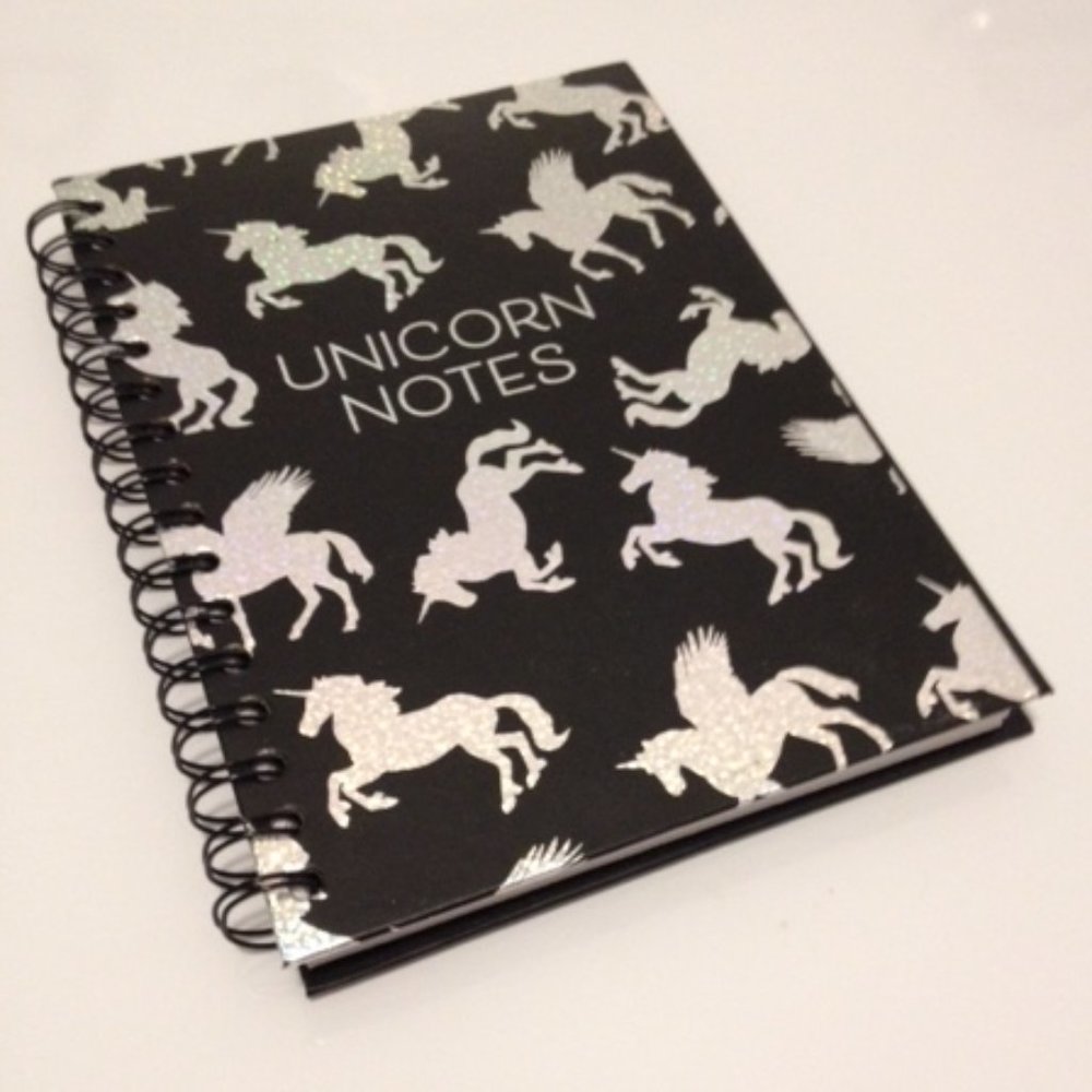 Pier 1 Unicorn Notes Lined Notebook Journal Graphics Hologram 2-sided NEW
